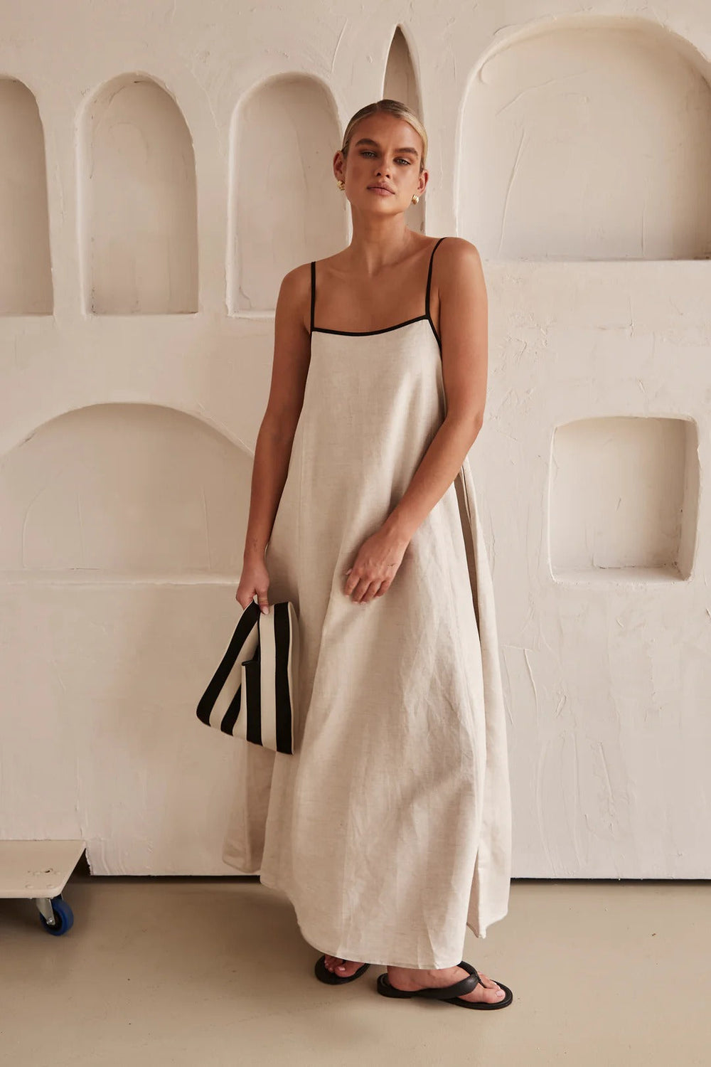 Bursztyn Damska Sukienka Maxi | Elegancka Letnia na Wesele 1