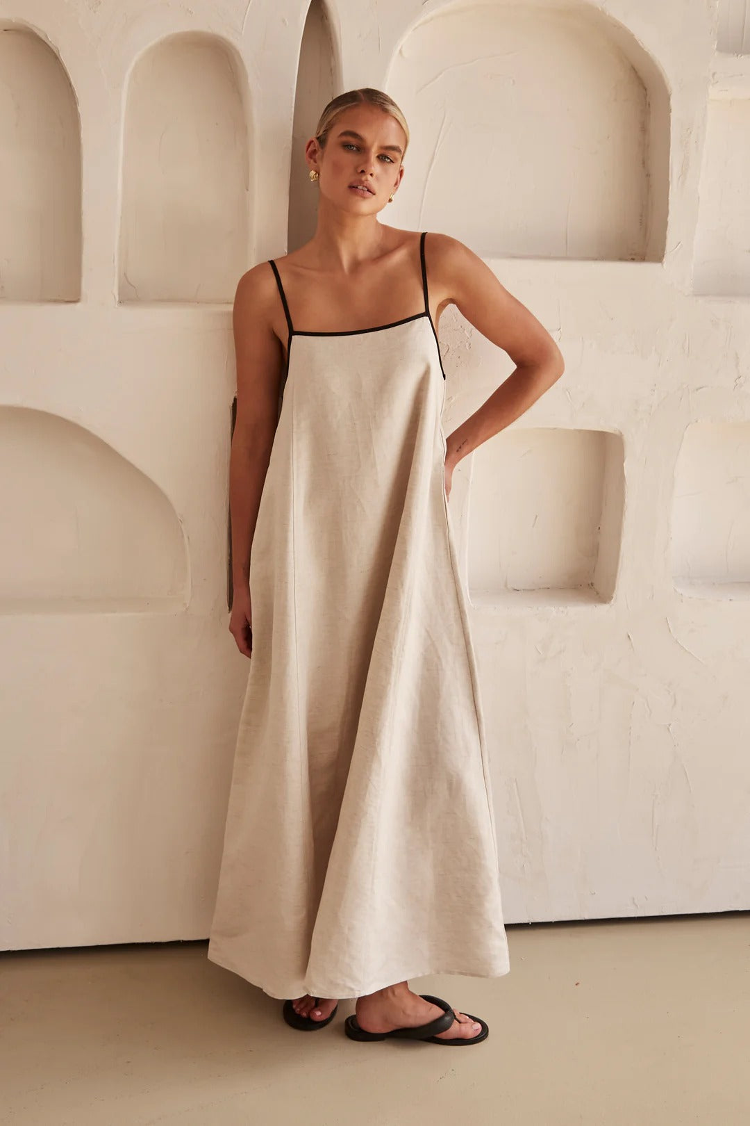 Bursztyn Damska Sukienka Maxi | Elegancka Letnia na Wesele 2