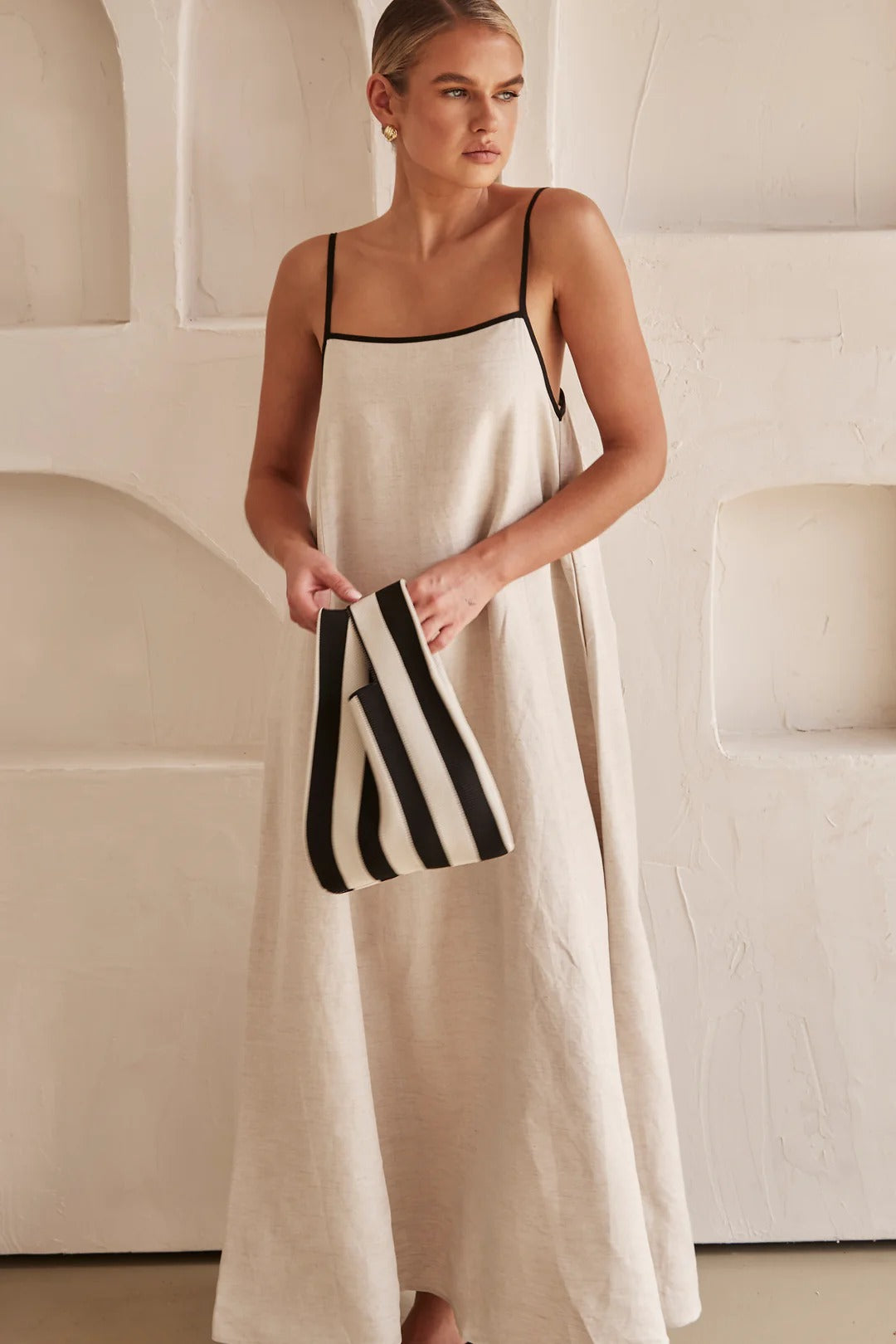 Bursztyn Damska Sukienka Maxi | Elegancka Letnia na Wesele 4