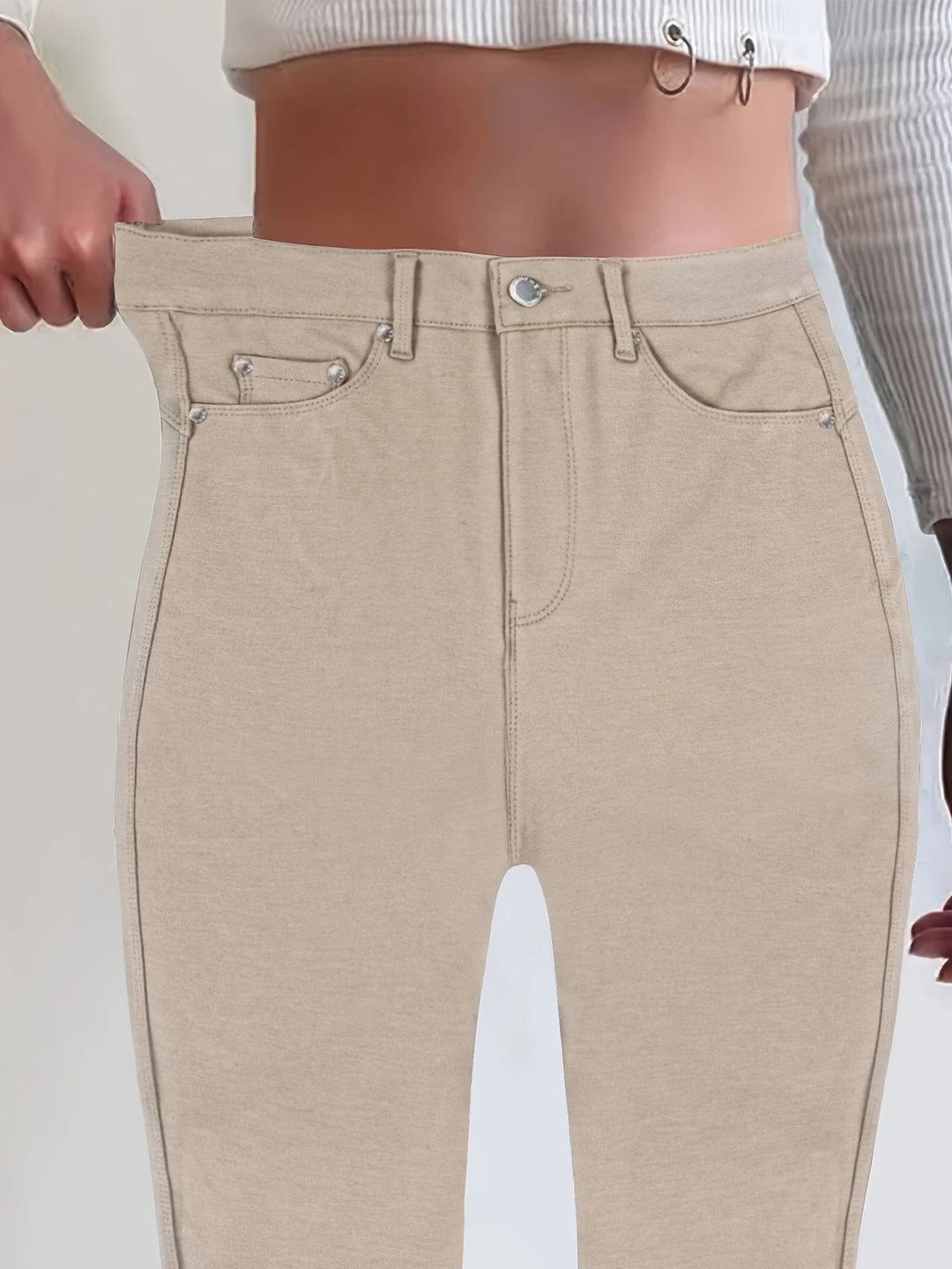 Alicja | Jeansy Damskie Skinny z Wysokim Stanem
