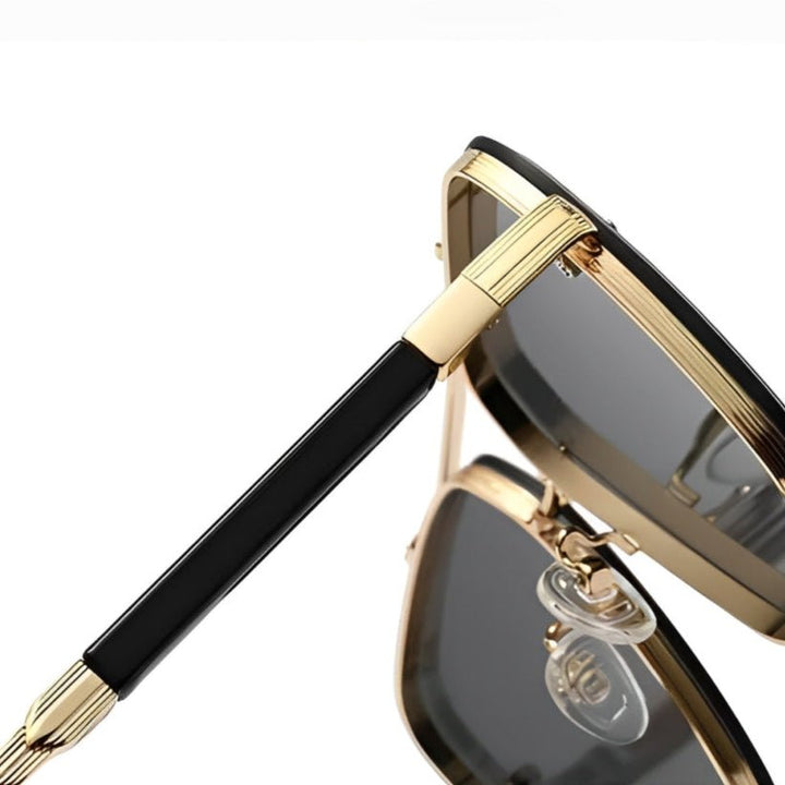 Stylowe okulary przeciwsłoneczne damskie z metalową konstrukcją i gradientem