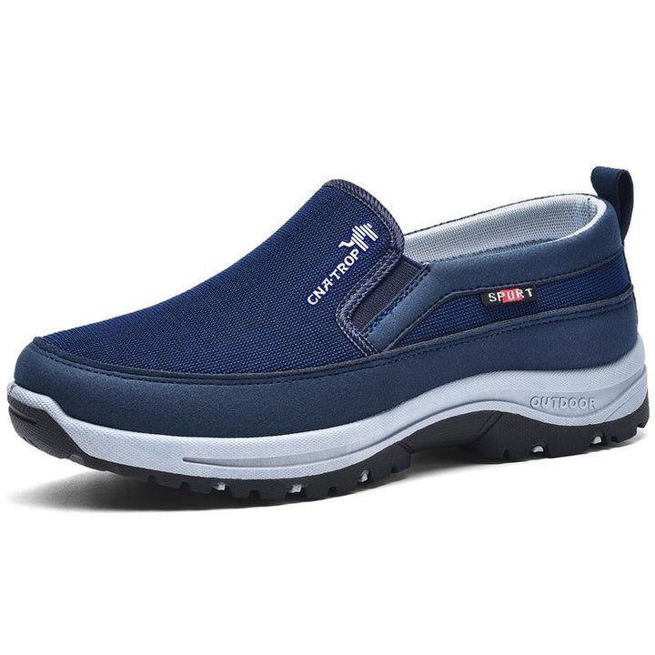 Czarne orthopedyczne buty męskie Nolan z ergonomiczną podeszwą i systemem slip-on do łatwego zakładania