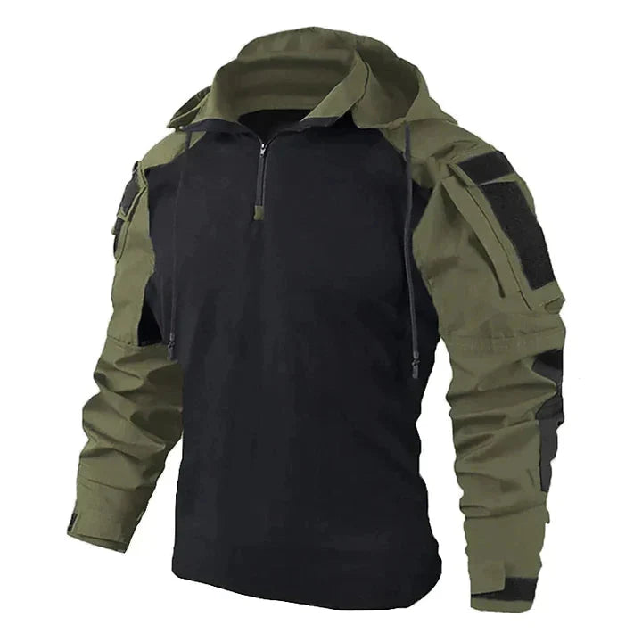 Bluza z kapturem męska slim fit z funkcjonalnymi kieszeniami i detalami taktycznymi