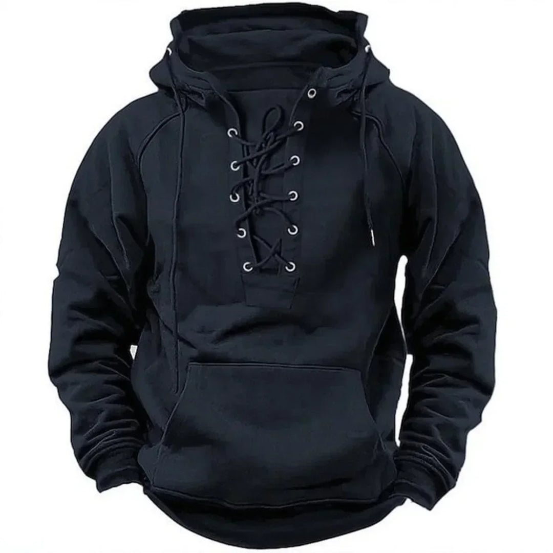 Hoodie męski w stylu vintage z grubej dzianiny zapewniającej ciepło i komfort