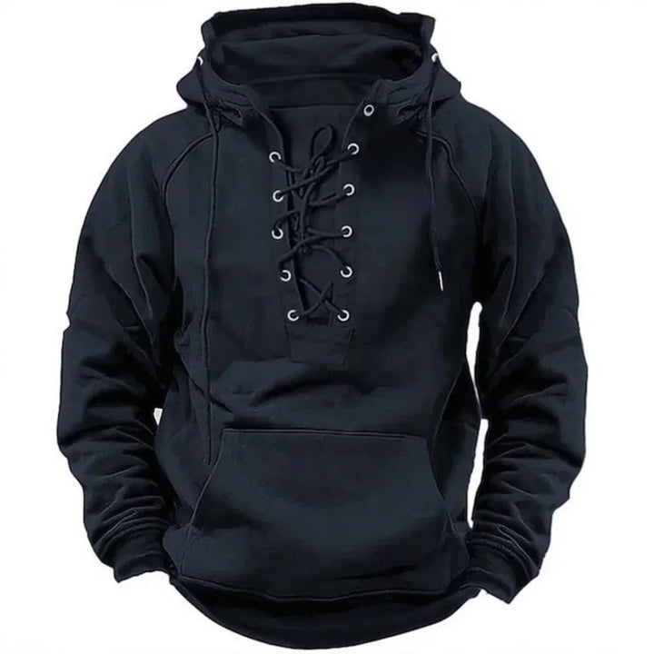Hoodie męski w stylu vintage z grubej dzianiny zapewniającej ciepło i komfort
