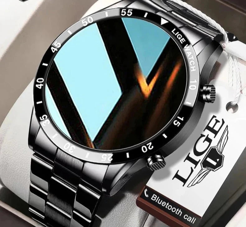 Smartwatch Z Ekranem IPS, Funkcją Rozmów Bluetooth I Monitorowaniem Aktywności z okrągłym wyświetlaczem i metalową kopertą