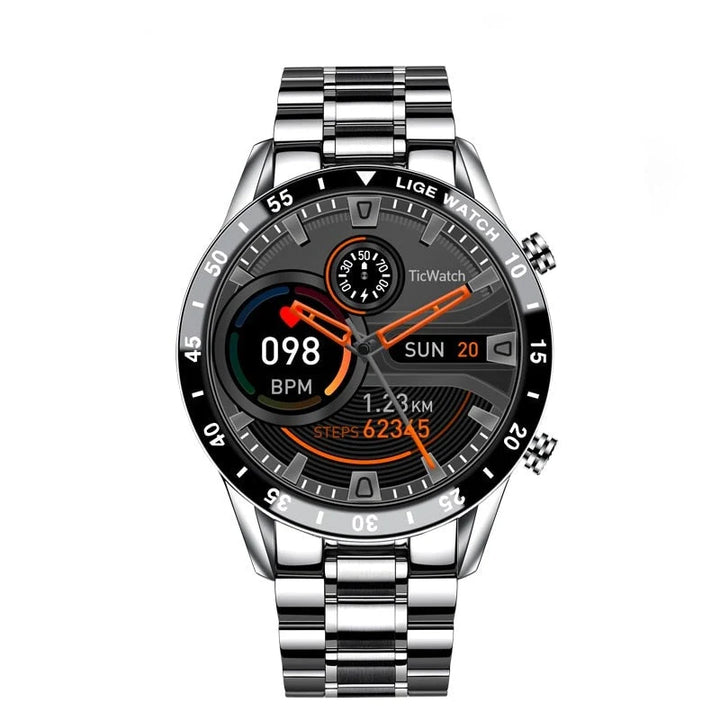 Smartwatch męski z interfejsem dotykowym i powiadomieniami z aplikacji