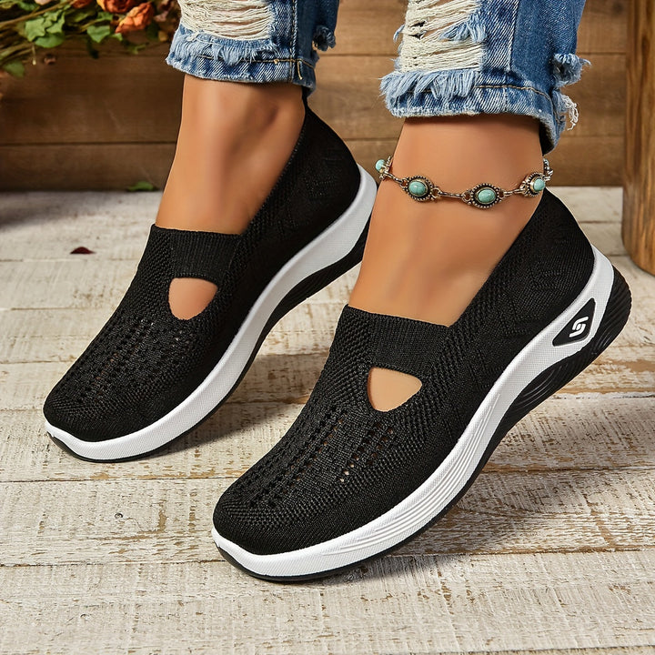 Damskie buty sportowe ortopedyczne slip-on z amortyzowaną podeszwą i wyprofilowaną wkładką