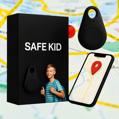 GPS Tracker dla Dzieci czarny kompaktowy z długą żywotnością baterii