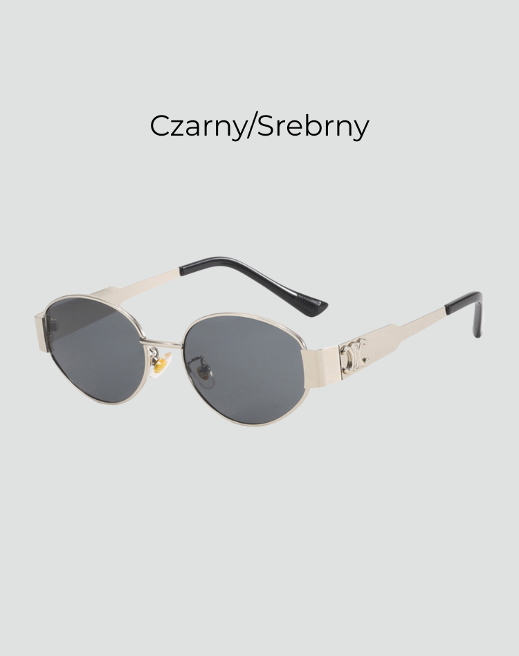 Damskie okulary w stylu retro z metalową oprawą i kolorowymi soczewkami