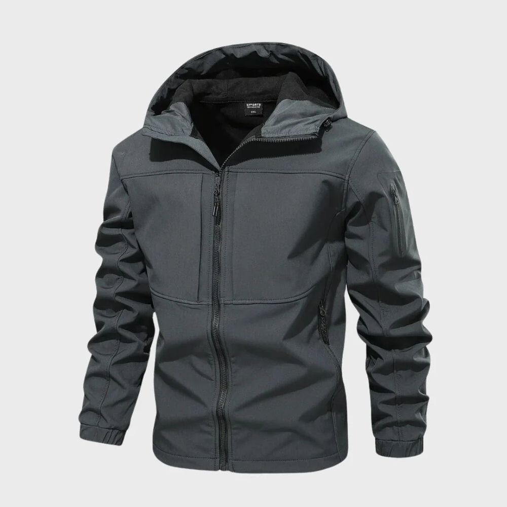 Męska kurtka softshell z regulowanymi mankietami i funkcjonalnymi kieszeniami bocznymi na zamek