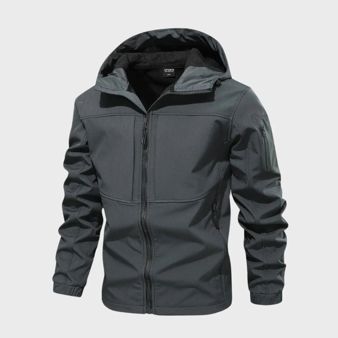 Męska kurtka softshell z regulowanymi mankietami i funkcjonalnymi kieszeniami bocznymi na zamek