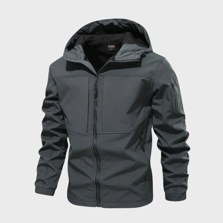Męska kurtka softshell z regulowanymi mankietami i funkcjonalnymi kieszeniami bocznymi na zamek