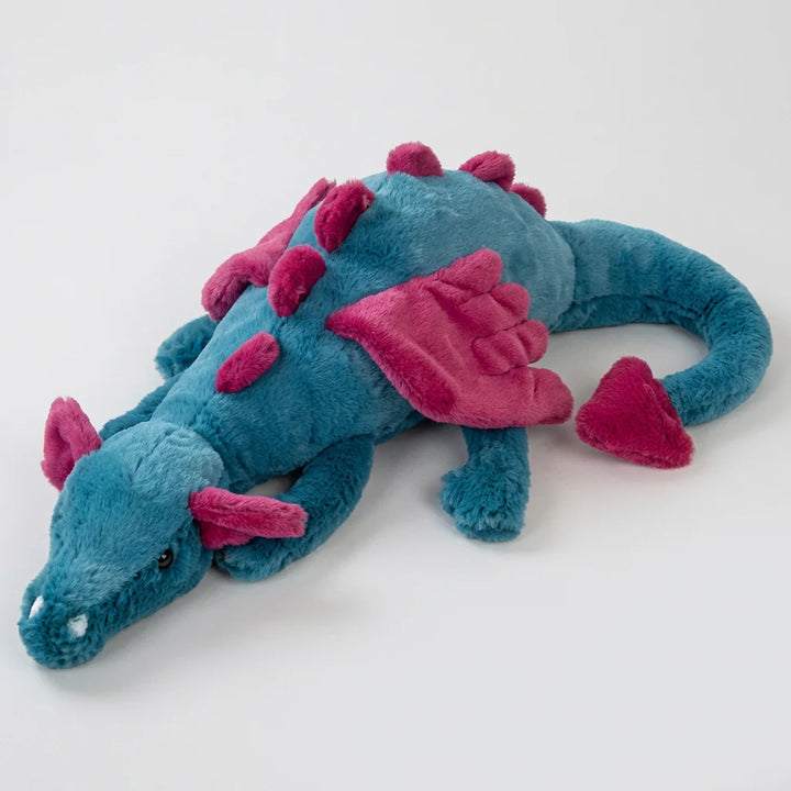 Pluszowa zabawka CuddleDragon w kolorze zielonym, miękki plusz z detalami smoka do zabawy i przytulania