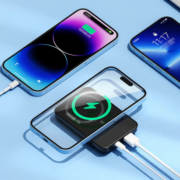 Przenośna ładowarka 20000mAh z wyświetlaczem cyfrowym i technologią bezprzewodowego zasilania
