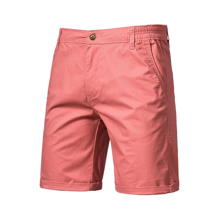 Męskie spodenki chino smart casual z częściowo elastycznym pasem i strukturalną tkaniną