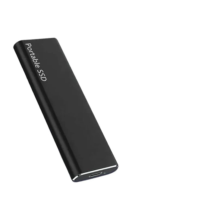 Zewnętrzny dysk 4 TB USB-C ze złączem Type-C w smukłej czarnej obudowie z wzmocnionym wykończeniem