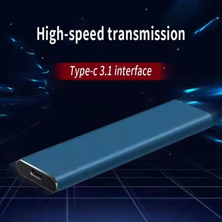 Zewnętrzny dysk 4 TB USB-C w czarnym wykończeniu z logo na obudowie