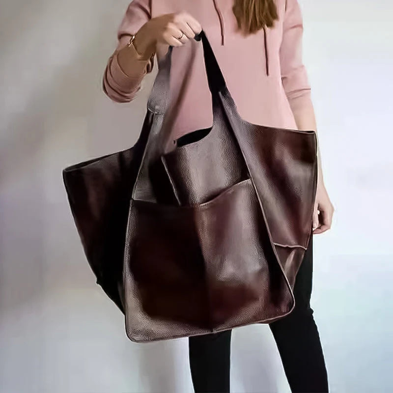 Męska torba skórzana vintage – całościowy widok torby prezentujący klasyczny styl i praktyczność