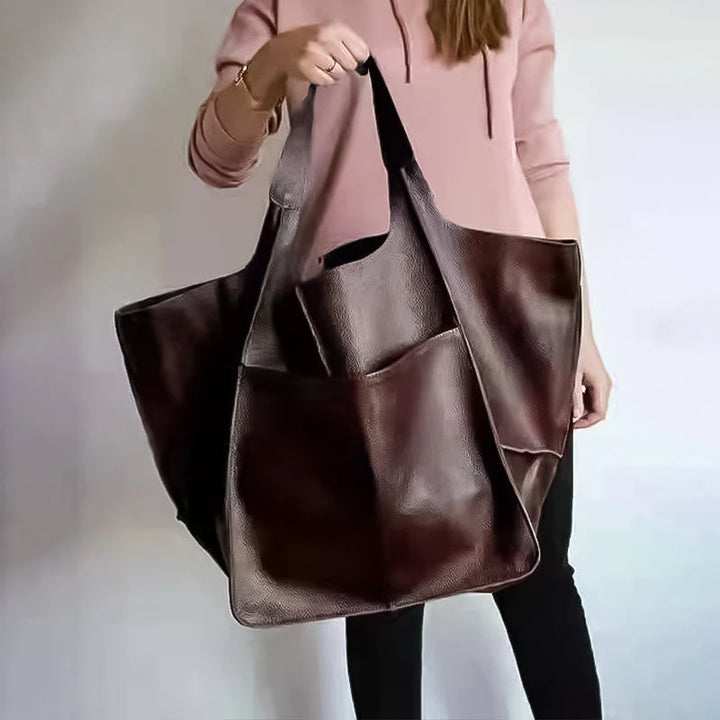 Męska torba skórzana vintage – całościowy widok torby prezentujący klasyczny styl i praktyczność