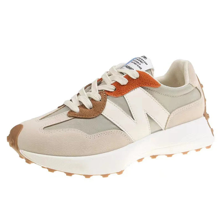 Sneakersy casualowe damskie z kontrastowymi panelami bocznymi i stabilną podeszwą antypoślizgową